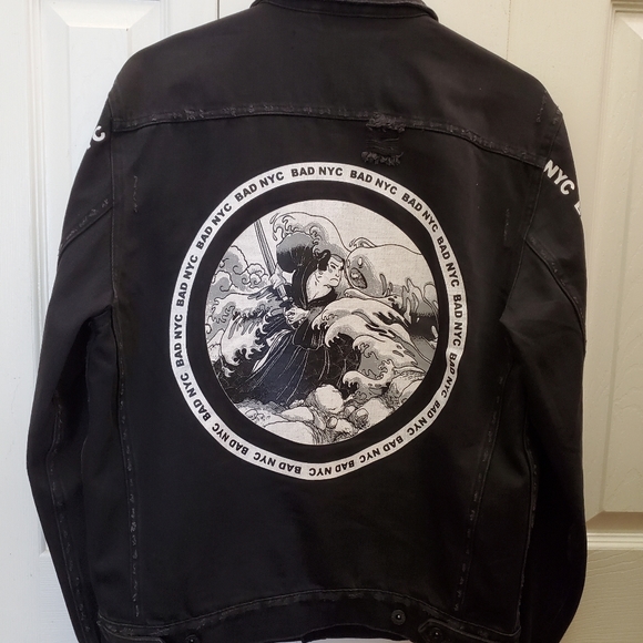Bad Bunch NYC black Denim Jacket - Picture 2 of 3